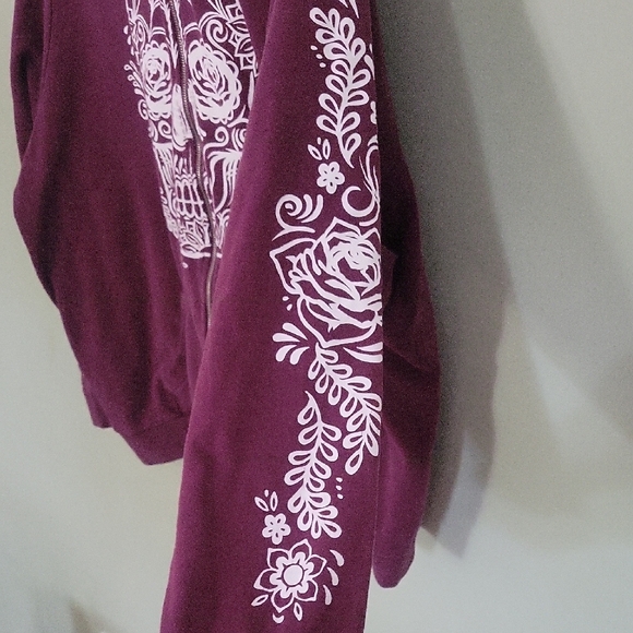 Torrid Burgundy Zip-Up Hoodie - Picture 2 of 6